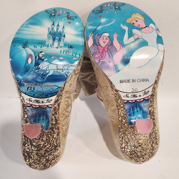 Rare Disney Cinderella  irregular choice shoes US 6 - Picture 6 of 16